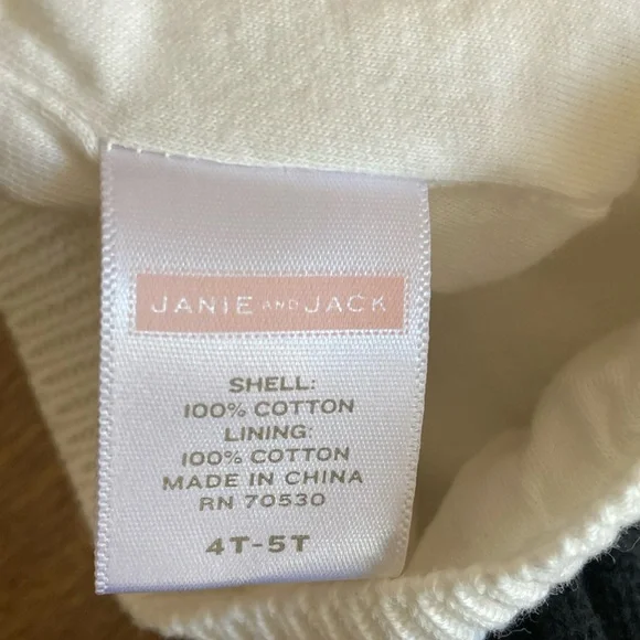 Janie and Jack Black and Winter White Bow Knit Beanie - Picture 4 of 7